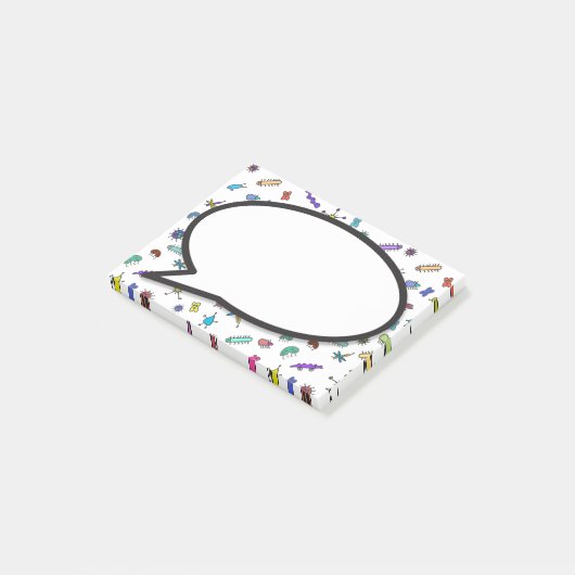 Mini Bugs en mini-wezens Spreekballon Post-it® Notes (Schuin)