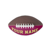 Mini BURGUNDY EN OUD GOLD Personeel Football (Voorkant)