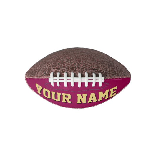 Mini BURGUNDY EN OUD GOLD Personeel Football (Voorkant)