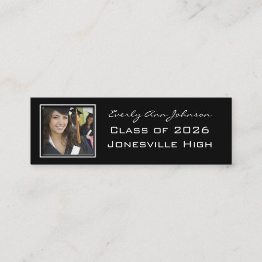 Mini Cadres supérieurs Profil Carte de visite vos photo (Devant)