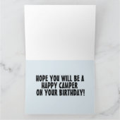MINI CAMPER TRAILER HAPPY BIRTHDAY-kaarten Kaart (Binnen)