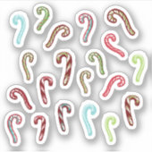 Mini Candy Canes 18 telling Sticker (Voorkant)