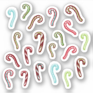 Mini Candy Canes 18 telling Sticker