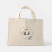 Mini Canvas tas - Donker Bloemen Logo (Achterkant)