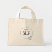 Mini Canvas tas - Donker Bloemen Logo (Voorkant)