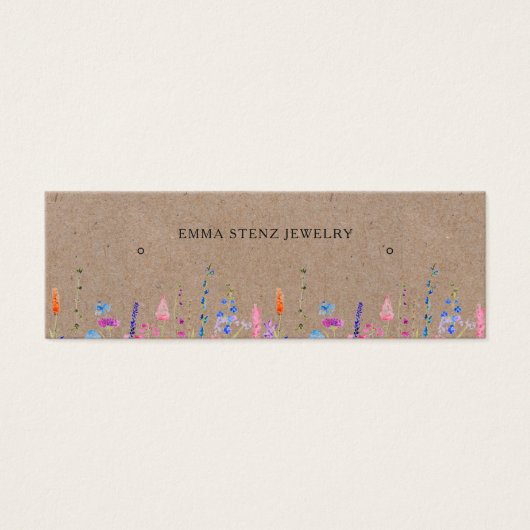 Mini-carte à capuchon à oreille Fleur sauvage rust (Devant)