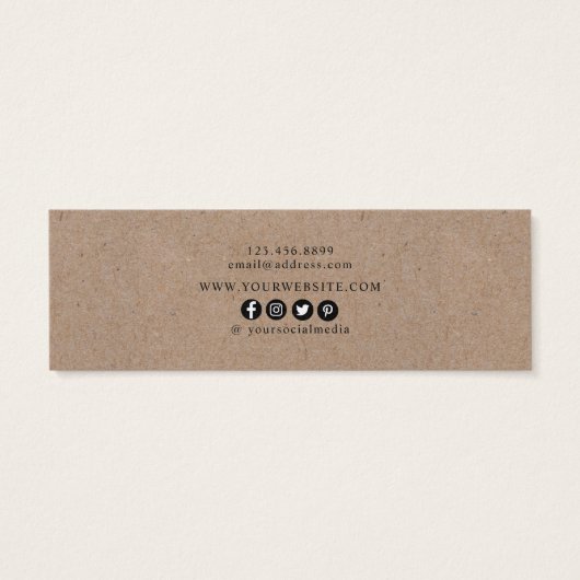 Mini-carte à capuchon à oreille Fleur sauvage rust (Dos)