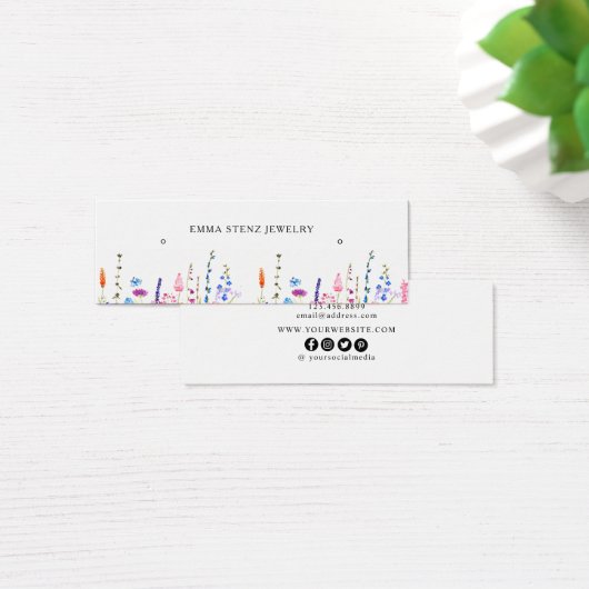 Mini-carte à capuchon pour Fleurs sauvages d'aquar (Bureau)