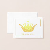 Mini carte Couronne Gold Foil (Devant avec enveloppe)