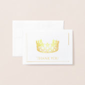 Mini carte Couronne Gold Foil (Devant avec enveloppe)