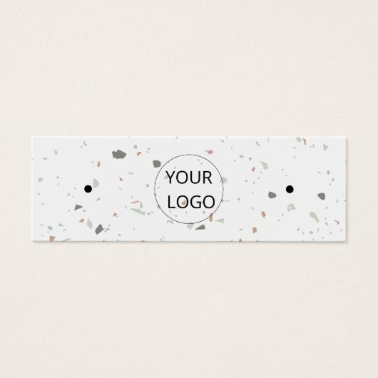 Mini carte d'affichage simple Terrazzo QR Code à o (Devant)