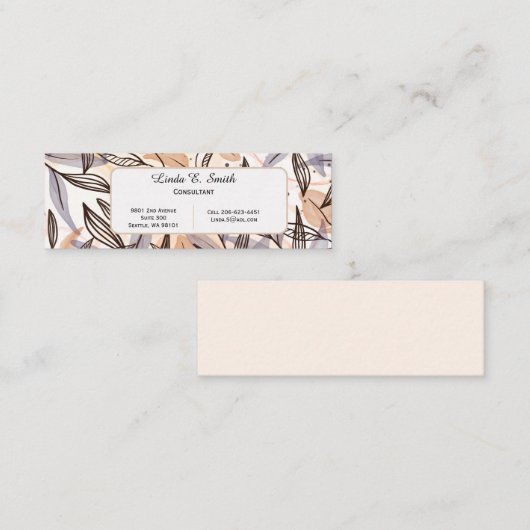 Mini carte d'appel (Devant / Derrière)