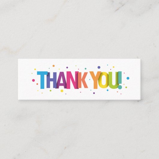 Mini carte d'appel Merci (Devant)