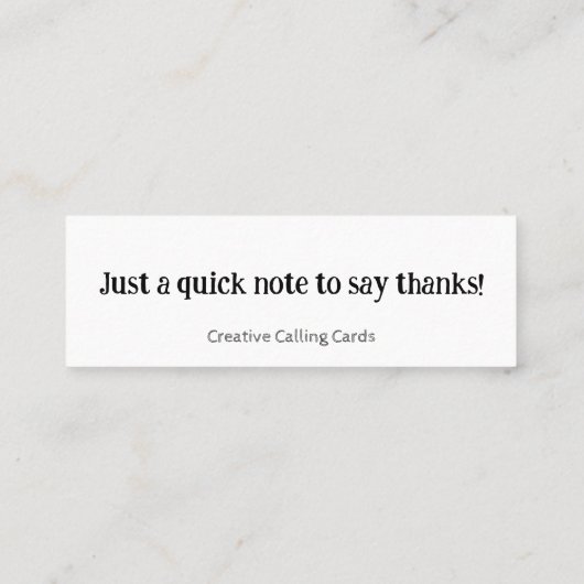 Mini carte d'appel Merci (Dos)