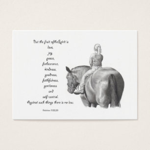 MINI CARTE DE BIBLE : Cheval : FRUIT DE L'ESPRIT :
