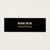 Mini carte de chronologie vintage du Mariage d'icô (Dos)