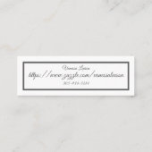 Mini carte de contact de carte de visite (Dos)