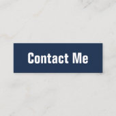 Mini carte de contact professionnelle bleu foncé e (Devant)