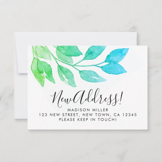 Mini carte de Faire-part de déplacement de nouvell (Devant)