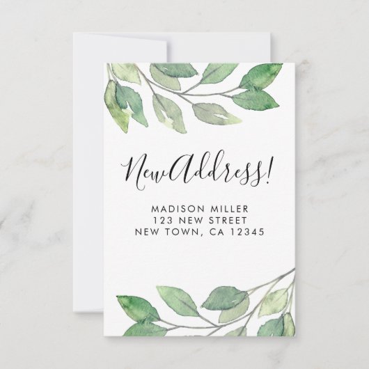 Mini carte de Faire-part de déplacement de nouvell (Devant)