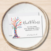 Mini carte de Faire-part de déplacement de nouvell