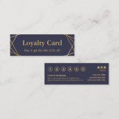 Mini carte de fidélité de motif géométrique (Devant / Derrière)