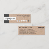 Mini carte de fidélité de rayure élégante moderne (Devant / Derrière)