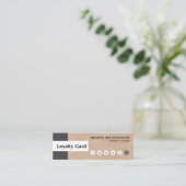 Mini carte de fidélité de rayure élégante moderne (Debout devant)