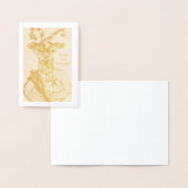 Mini carte de Noël Krampus Gold Foil (Affichage)