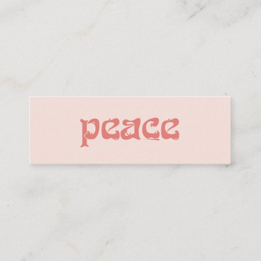 Mini carte de profil de signe de paix (Dos)