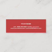 Mini carte de profil noir et blanc (Dos)