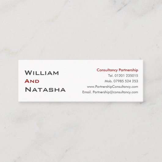 Mini carte de profil - Partenariat de conseil (Devant)