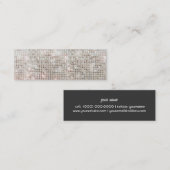 Mini carte de profil Sequins Argent (Devant / Derrière)
