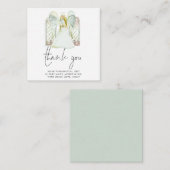 MINI | Carte de remerciements blanc d'angle lunair (Devant / Derrière)