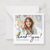 Mini Carte de remerciements budget de lettrage de  (Devant)