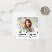 Mini Carte de remerciements budget de lettrage de  (Devant/Arrière en situation)