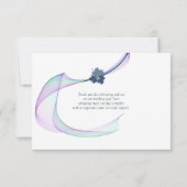 Mini Carte de remerciements florale pourpre (Dos)