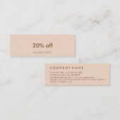 Mini carte de remise de pêche en pastel (Devant / Derrière)