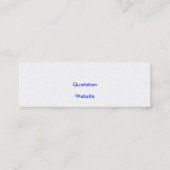 Mini Carte de visite (Dos)