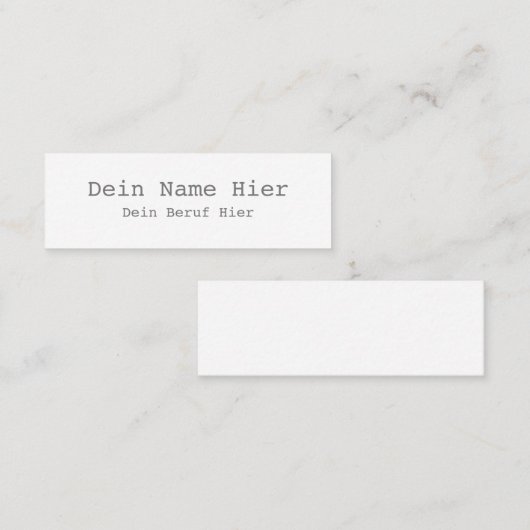 Mini Carte de visite (Devant / Derrière)