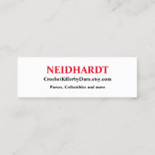 Mini Carte de visite (Dos)