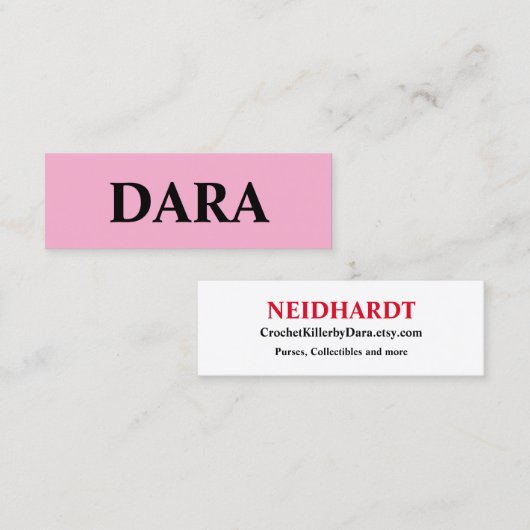 Mini Carte de visite (Devant / Derrière)