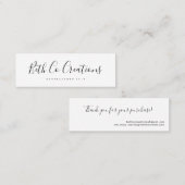 Mini carte de visite (Devant / Derrière)