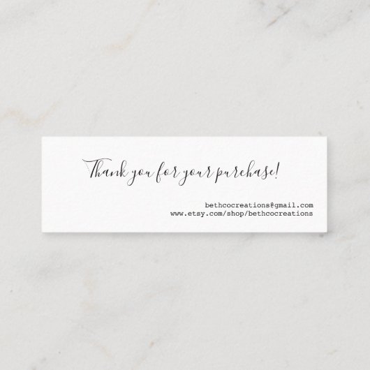 Mini carte de visite (Dos)