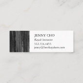 Mini CARTE DE VISITE à bande de peinture BLANC NOIR (Dos)