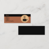 Mini Carte de visite à café chaud (Devant / Derrière)