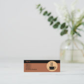 Mini Carte de visite à café chaud (Debout devant)