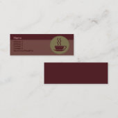 Mini Carte de visite à café chaud (Devant / Derrière)