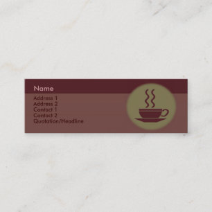 Mini Carte de visite à café chaud