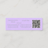 Mini Carte de visite à code QR Service Menu écriture La (Dos)